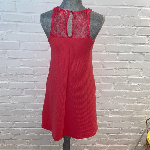 Candies Juniors Size XS Pink Sleeveless Dress with Lace Detail Spring Dress - Picture 6 of 7